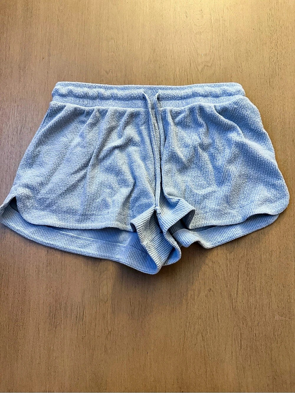 Suzette Collection Tween Super Soft Waffle Short Blue Athletic Shorts Size M/L